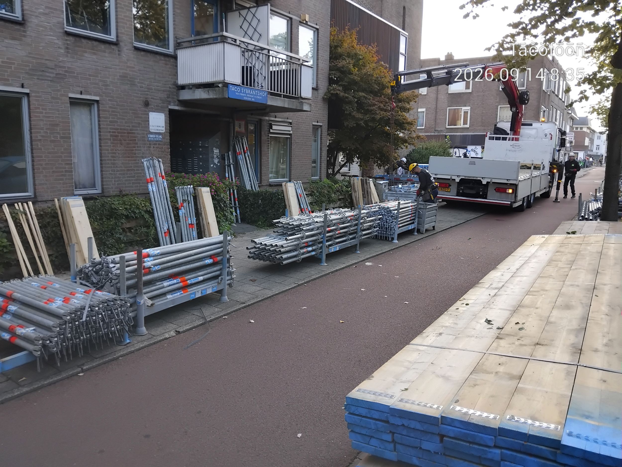 Plaatsing van de steigers